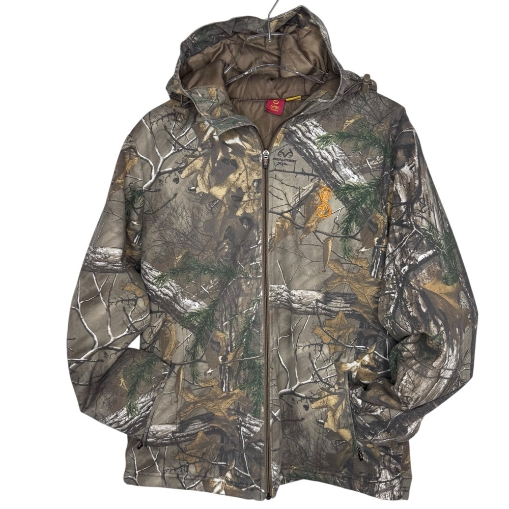 She Outdoor Women's Realtree Camo Lined Hooded Jacket Coat Size XL